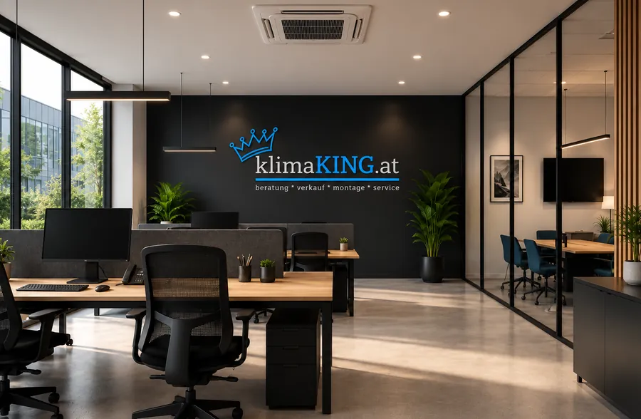 Büroräume von Klima King mit Deckenkassetten-Klimagerät